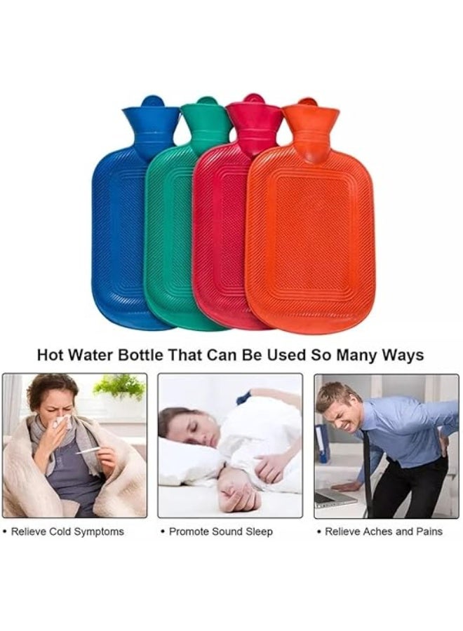 قربة مياه حرارية بغطاء قطيفة ناعم، كيس ماء ساخن لتخفيف التوتر والآلام، دفاية يد قابلة لإعادة الاستخدام - Image 3